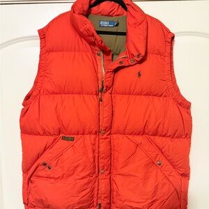 Ralph Lauren Men's Bold Red Puffer Vest